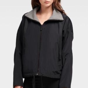 Dkny Sport Women's Reversible Zip-Up Jacket, Black/Grey, XL $169